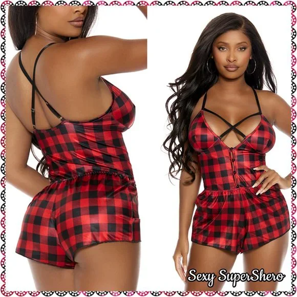 sexy plaid lingerie Sexy Schoolgirl Lingerie – Erotic Costume, Teacher Cosplay main image 1